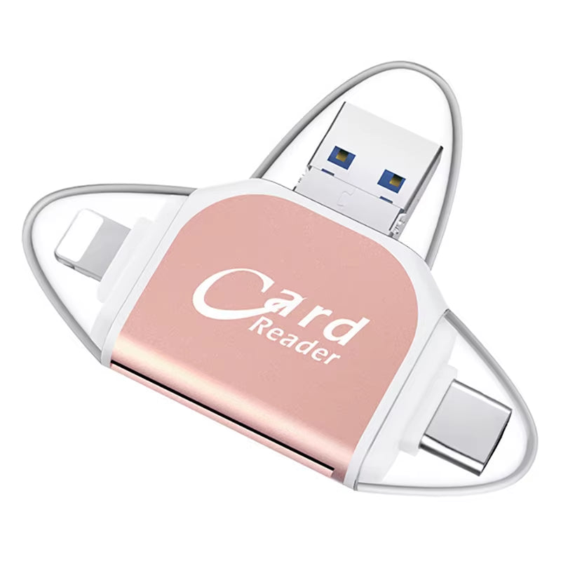 4 in 1 Card Reader Adapter to View Camera Photos and Videos on Windows Phone Android 